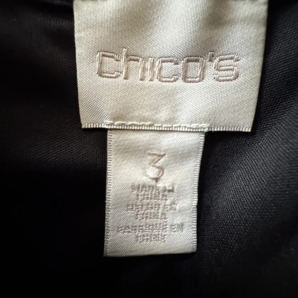 Chico's Size 3 blue Velvet burnout high neck sleeveless dress Chico's size XL - Picture 6 of 9